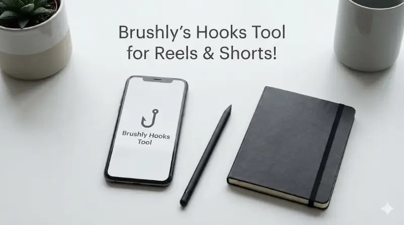 Tired of Your Art Getting Lost in the Scroll? Discover Brushly's Hooks Tool for Reels & Shorts!